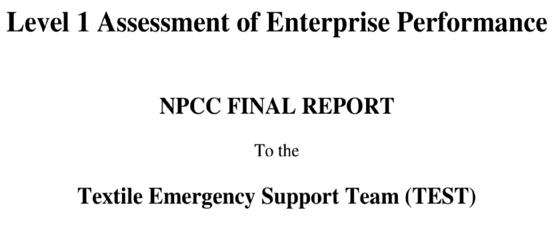 Textile Emergency Support Team (TEST)